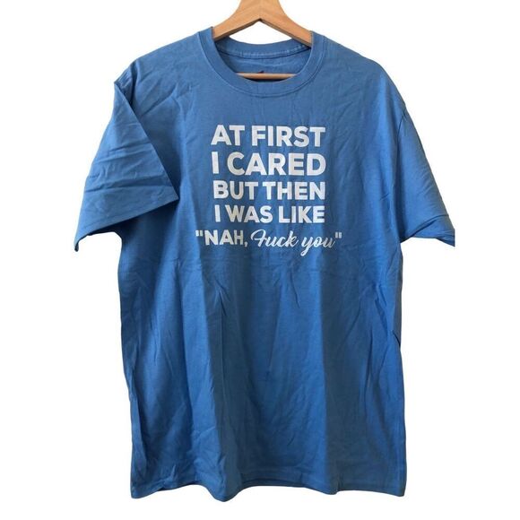 First I Cared T-shirt Men’s Size Large - Picture 1 of 3